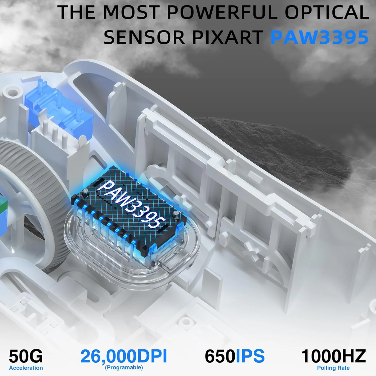 AJAZZ AJ139 PRO Mouse PAW3395 4000Hz Polling Rate 26000DPI Max 59g Lightweigh - Image 11