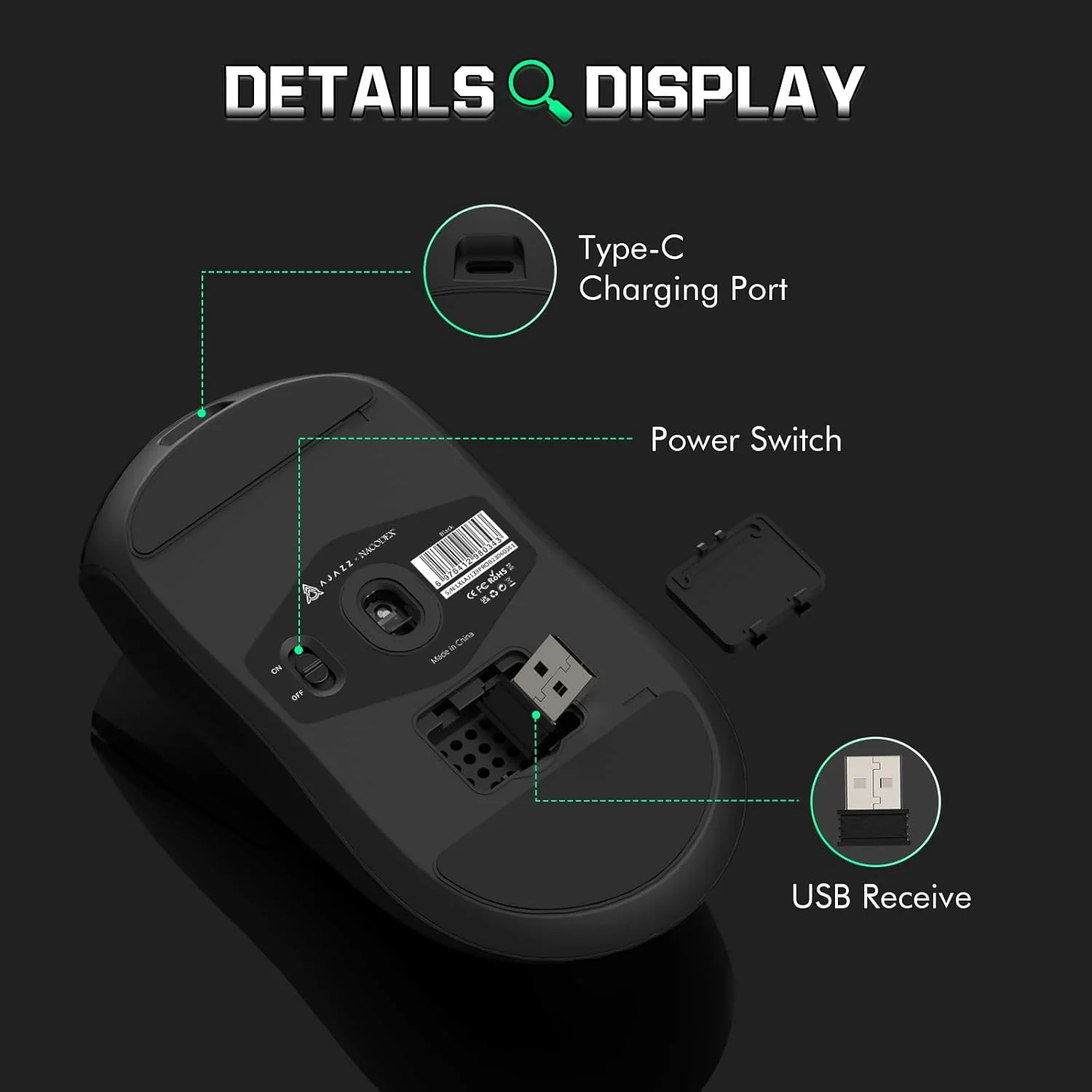 AJAZZ AJ139 PRO Mouse PAW3395 4000Hz Polling Rate 26000DPI Max 59g Lightweigh - Image 18