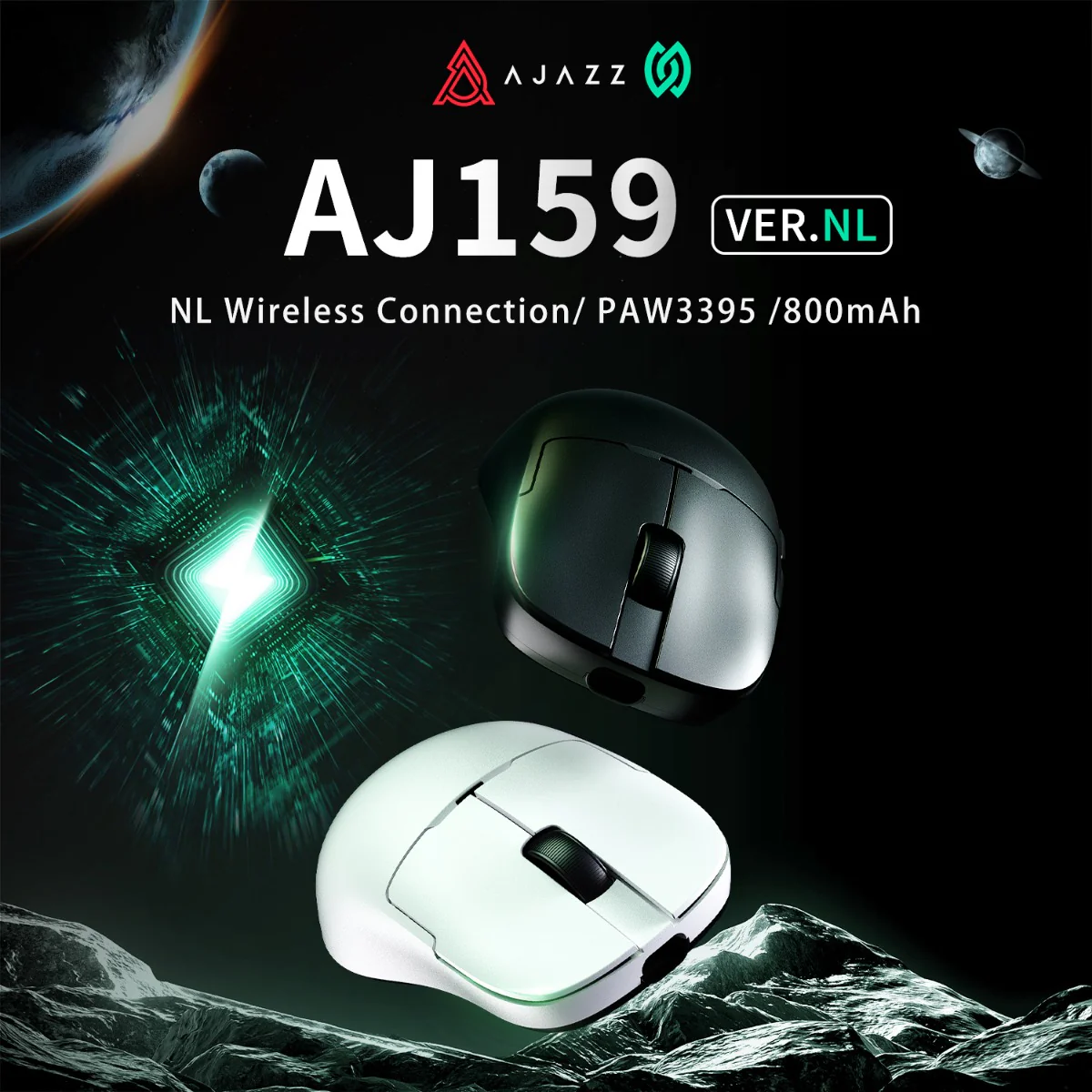 AJAZZ AJ159 NL Series Mouse-Bluetooth Tri-mode PAW3395 Flagship sensor 50G Acceleration - Image 5