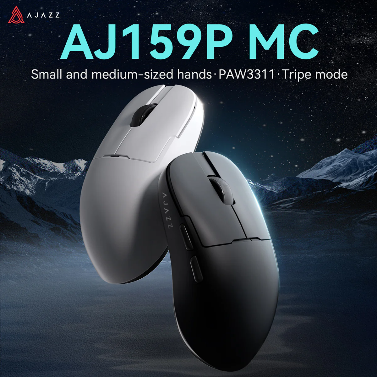 AJAZZ AJ159P MC Gaming Mouse with Magnetic Charging Dock (Bluetooth/2.4GHz Wireless/Wired) PAW3311 Tripe mode 1000Hz return rate - Image 3