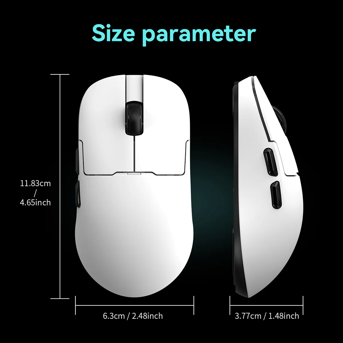 AJAZZ AJ159P MC Gaming Mouse with Magnetic Charging Dock (Bluetooth/2.4GHz Wireless/Wired) PAW3311 Tripe mode 1000Hz return rate - Image 8