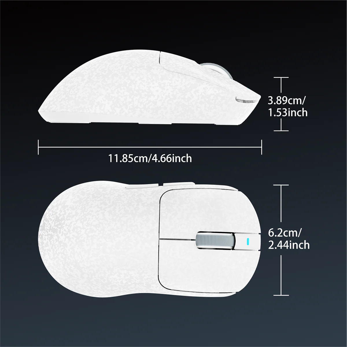 AJAZZ AJ199 MAX Mouse Tri-mode Bluetooth wired [Black/White] - Image 10