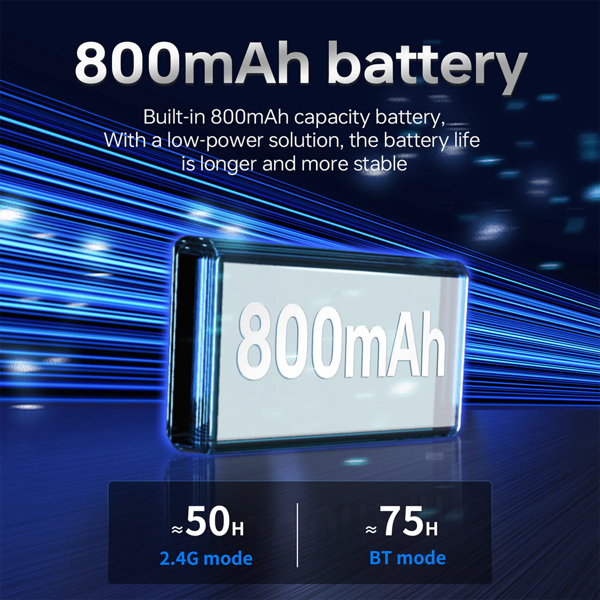 AJAZZ AJ199 MAX Mouse Tri-mode Bluetooth wired [Black/White] - Image 5