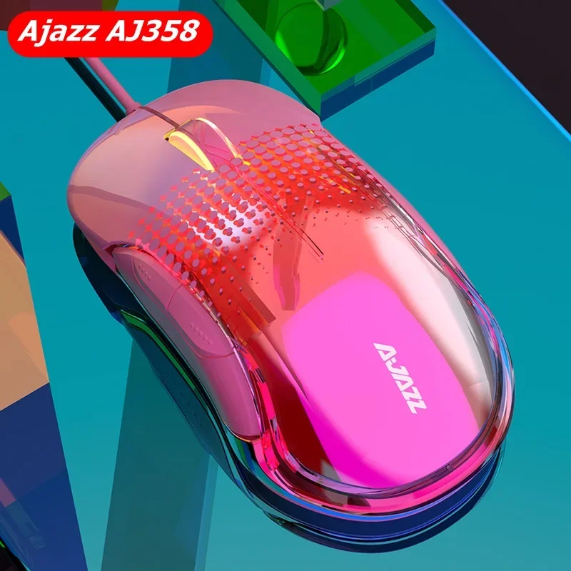 AJAZZ AJ358 Mouse PMW3325 engine Up to 1000dpi Symmetrical design Linear design Cool lighting system - Image 7