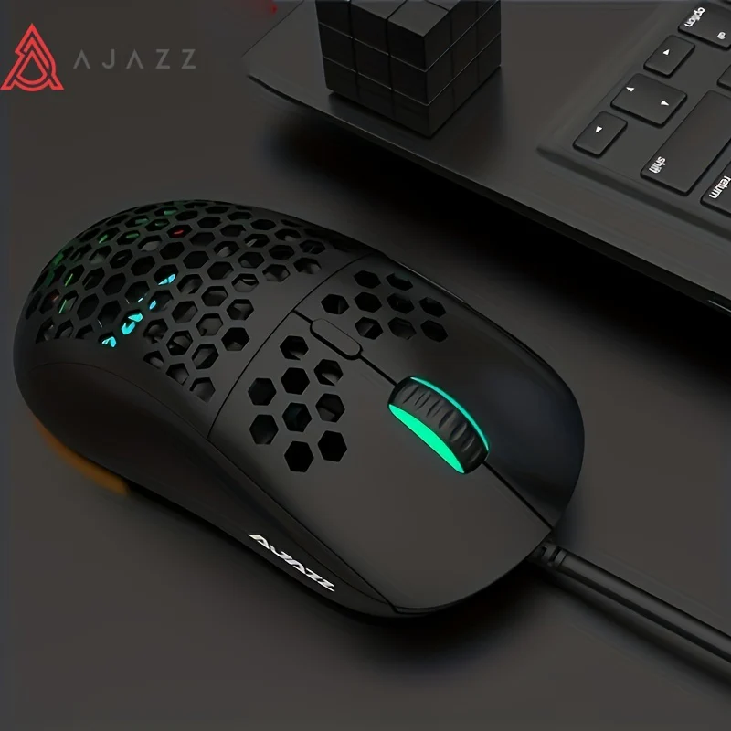 AJAZZ AJ380 Series Mouse Honeycomb Shell Design Uitra PMW3338 Optical Gaming Sensor RGB Backlight - Image 5