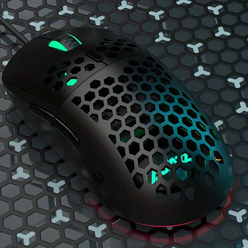AJAZZ AJ380 Series Mouse Honeycomb Shell Design Uitra PMW3338 Optical Gaming Sensor RGB Backlight - Image 7