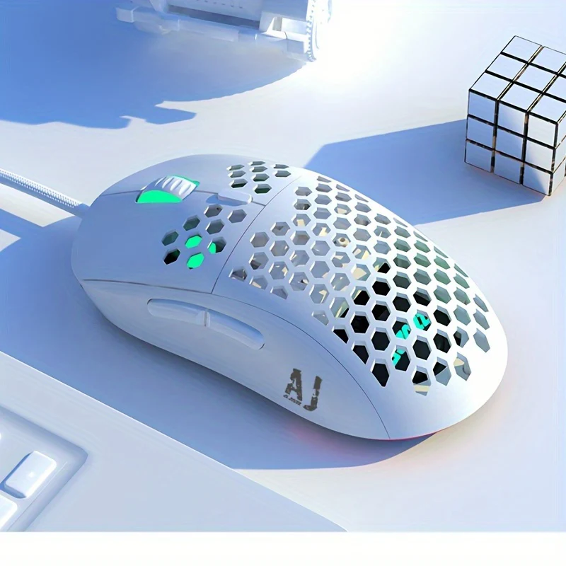 AJAZZ AJ380 Series Mouse Honeycomb Shell Design Uitra PMW3338 Optical Gaming Sensor RGB Backlight - Image 8