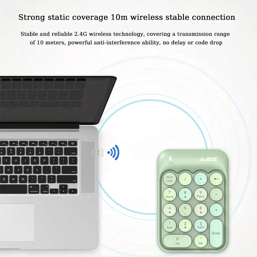 AJAZZ AK18 2.4G Wireless Numeric Keypad Compatible systems window XP - Image 9