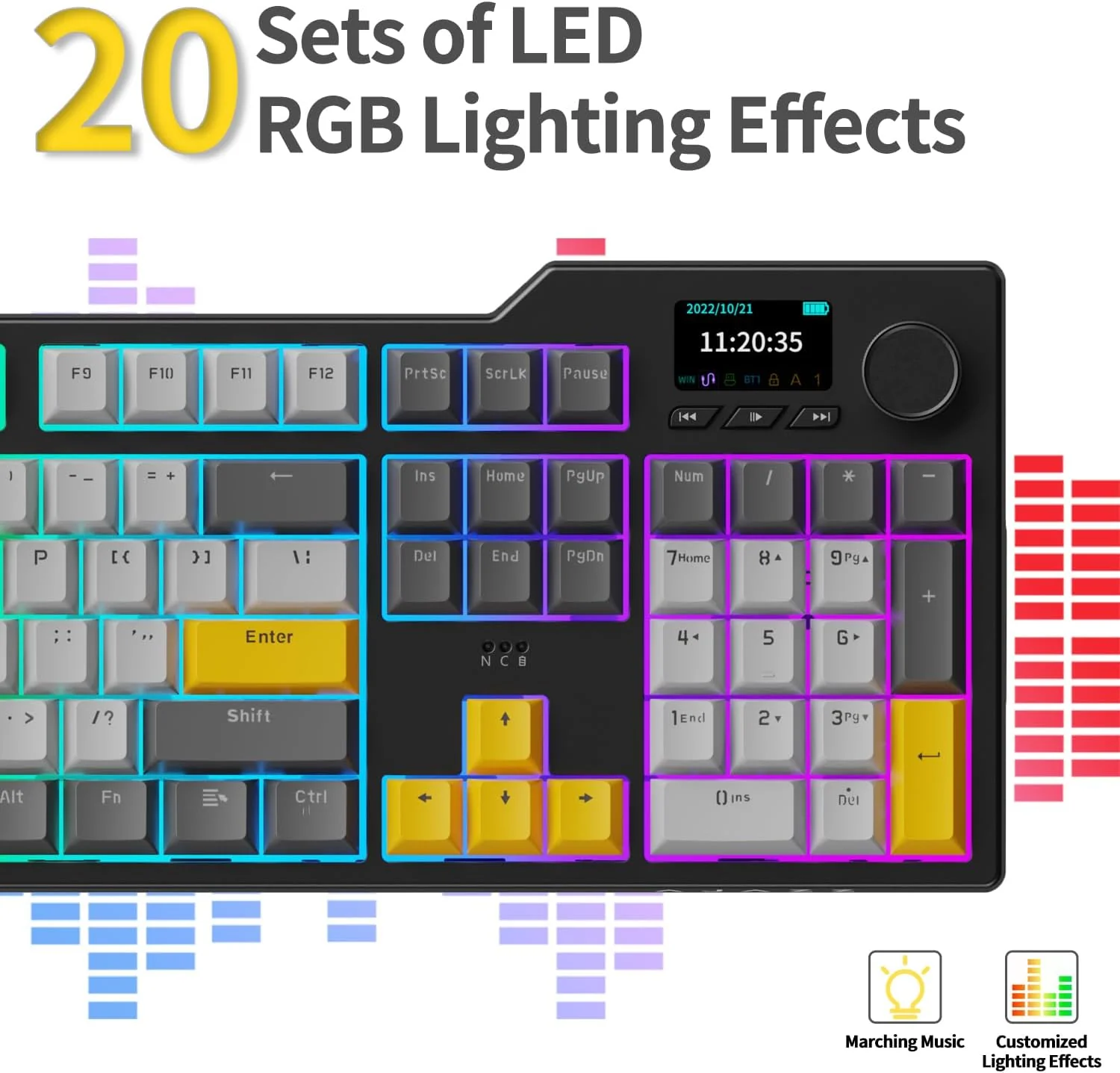 AJAZZ AK35I V3 MAX 104-key customized Keyboard TFT color screen Tri-mode RGB DIY - Image 13