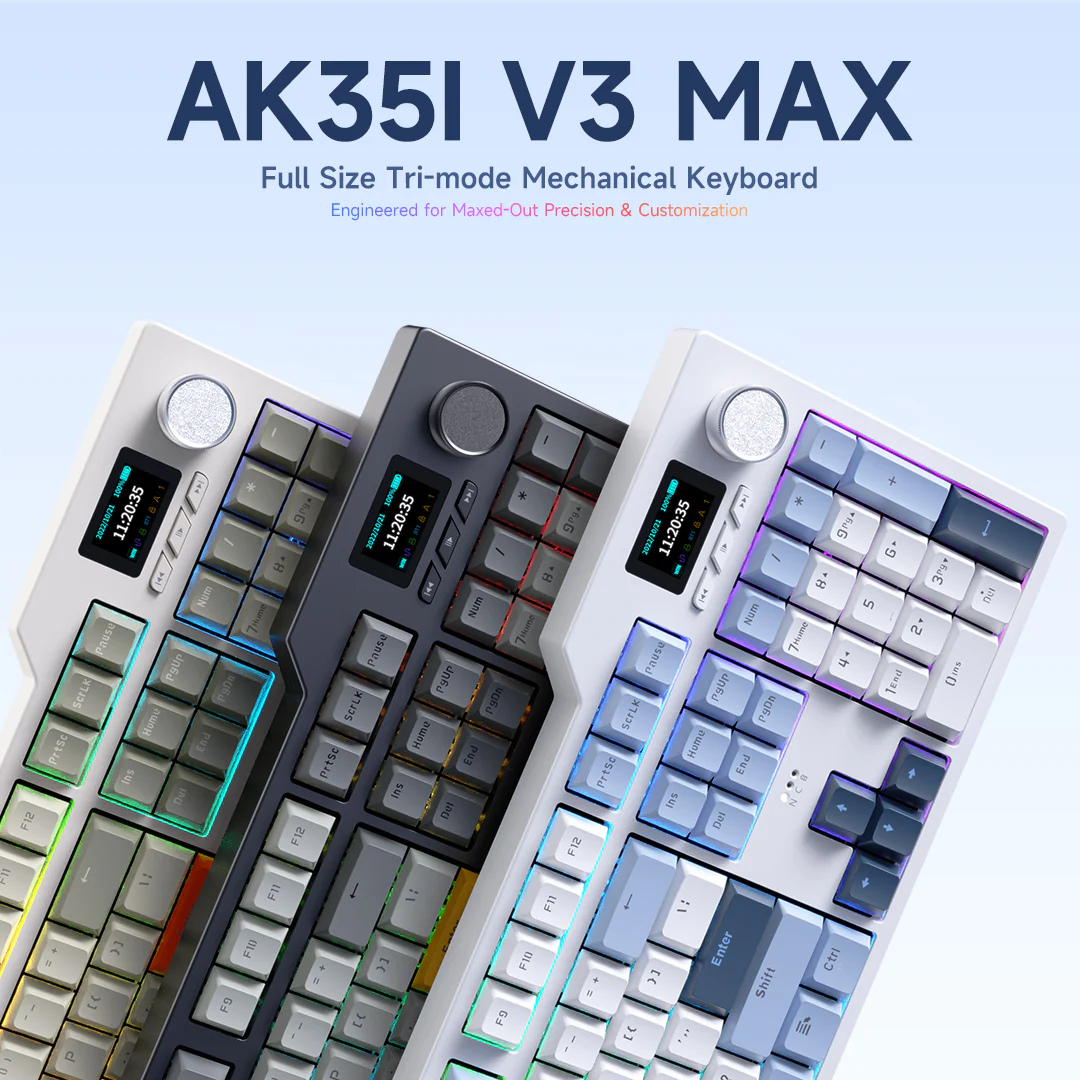AJAZZ AK35I V3 MAX 104-key customized Keyboard TFT color screen Tri-mode RGB DIY - Image 3