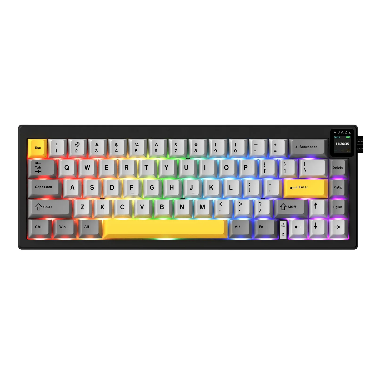 AJAZZ AK650 Mechanical Keyboard 5000mAh Battery Hot-Swap Wired/Bluetooth/2.4Ghz Wireless TFT Color Display Metal Knob Custom GIFs 65% Layout - Image 11
