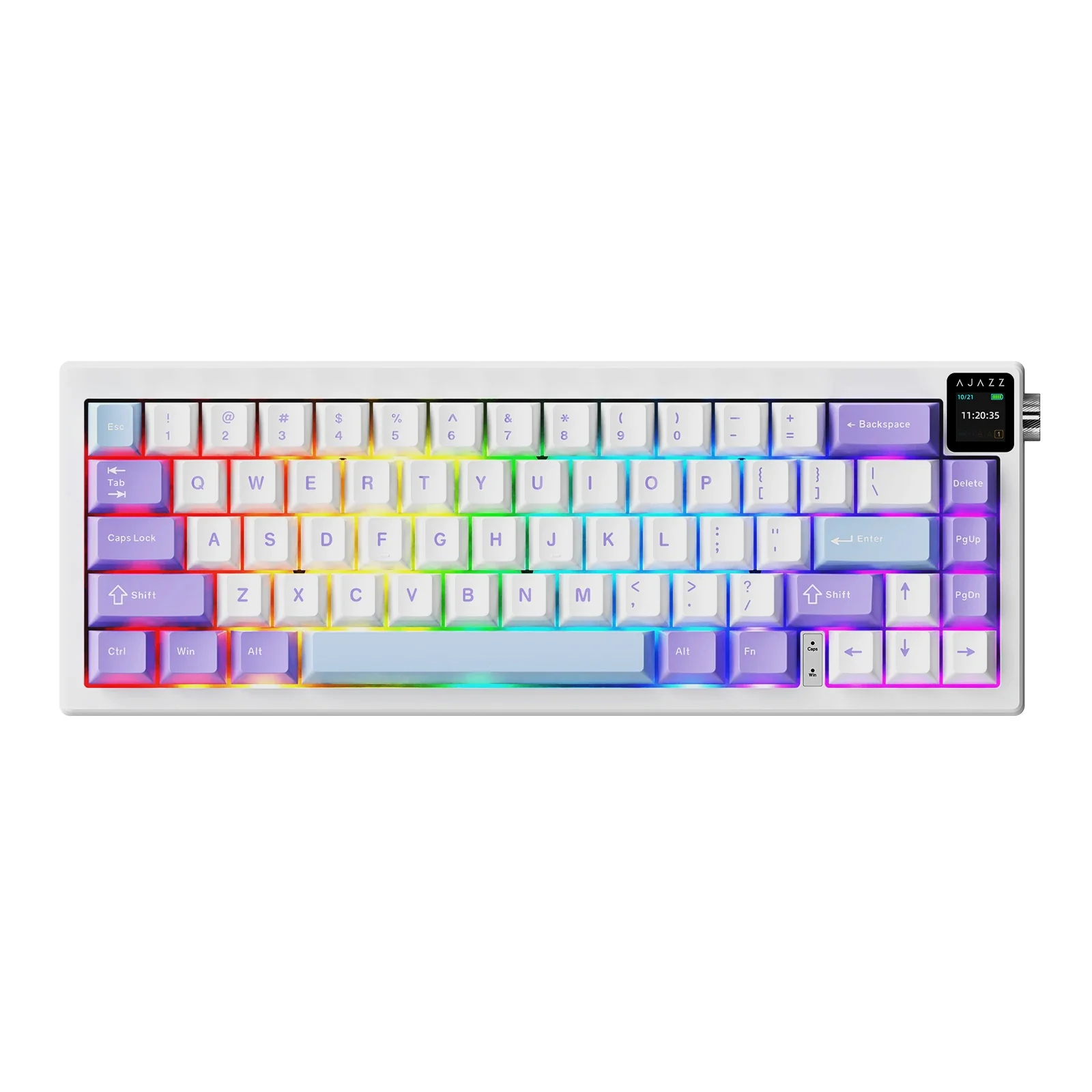 AJAZZ AK650 Mechanical Keyboard 5000mAh Battery Hot-Swap Wired/Bluetooth/2.4Ghz Wireless TFT Color Display Metal Knob Custom GIFs 65% Layout - Image 13