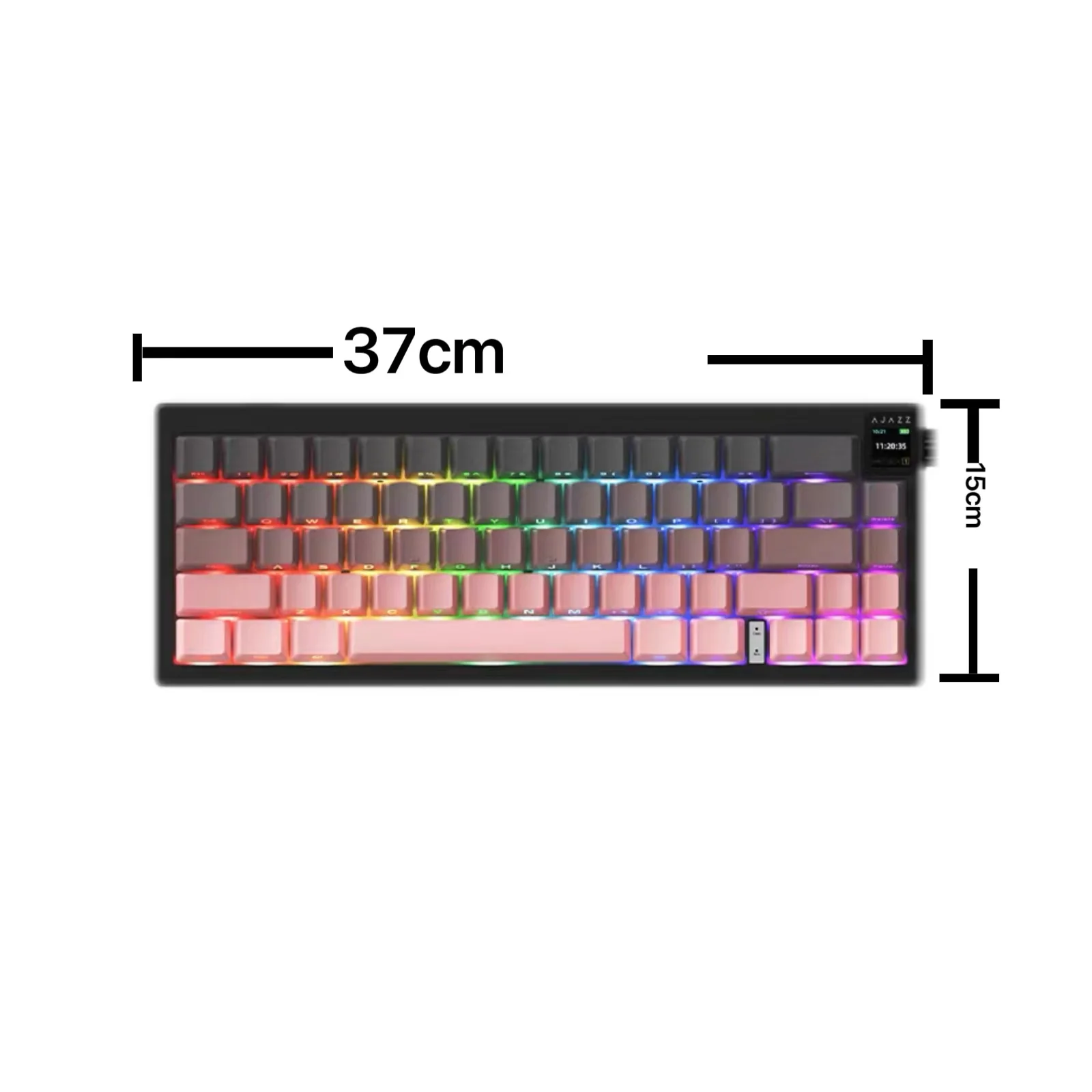 AJAZZ AK650 Mechanical Keyboard 5000mAh Battery Hot-Swap Wired/Bluetooth/2.4Ghz Wireless TFT Color Display Metal Knob Custom GIFs 65% Layout - Image 30