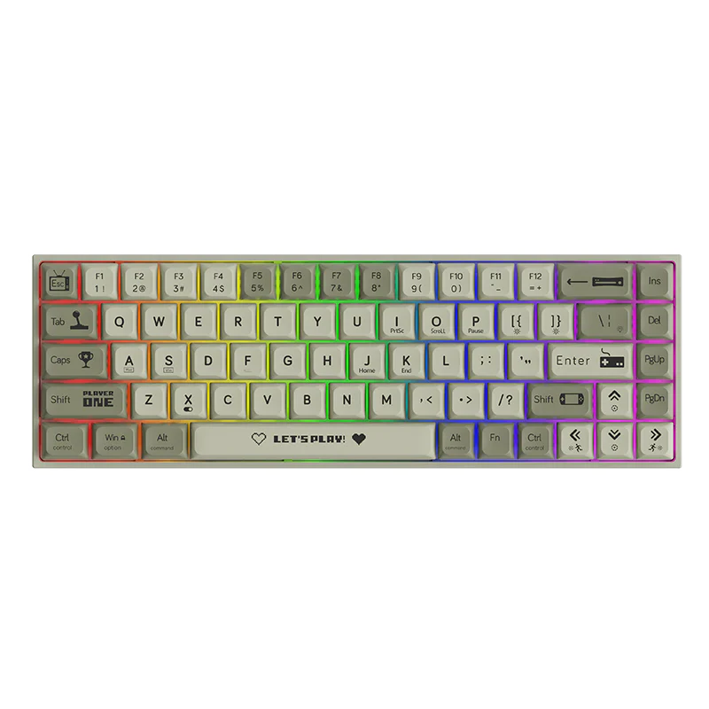 AJAZZ AK680 Keyboard wired Mixed color lights Dual key caps  Full key hot swappable - Image 15