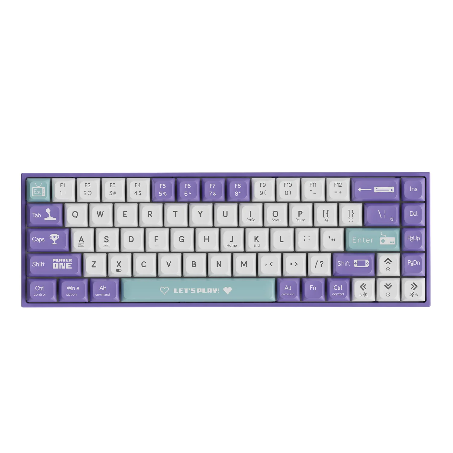 AJAZZ AK680 Keyboard wired Mixed color lights Dual key caps  Full key hot swappable - Image 19