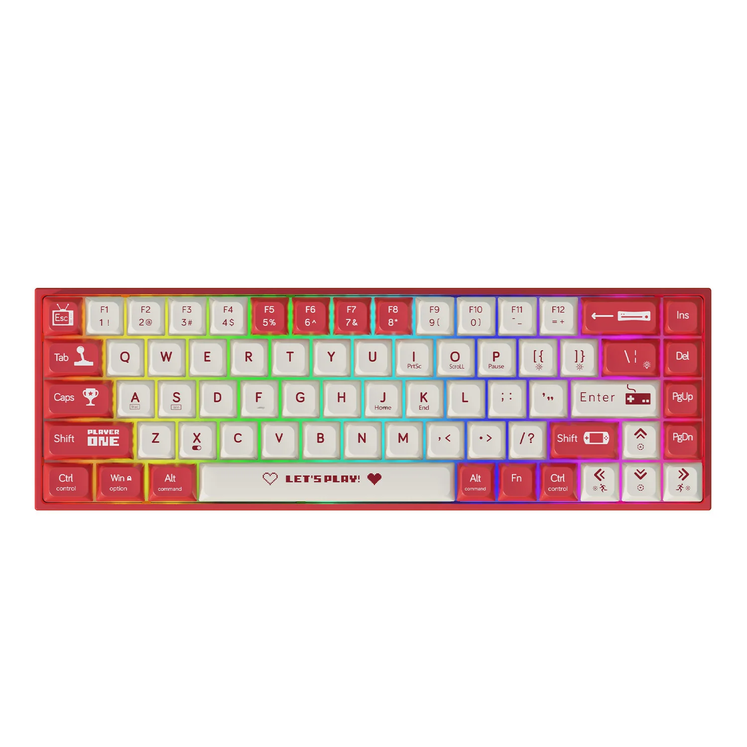 AJAZZ AK680 Keyboard wired Mixed color lights Dual key caps  Full key hot swappable - Image 21