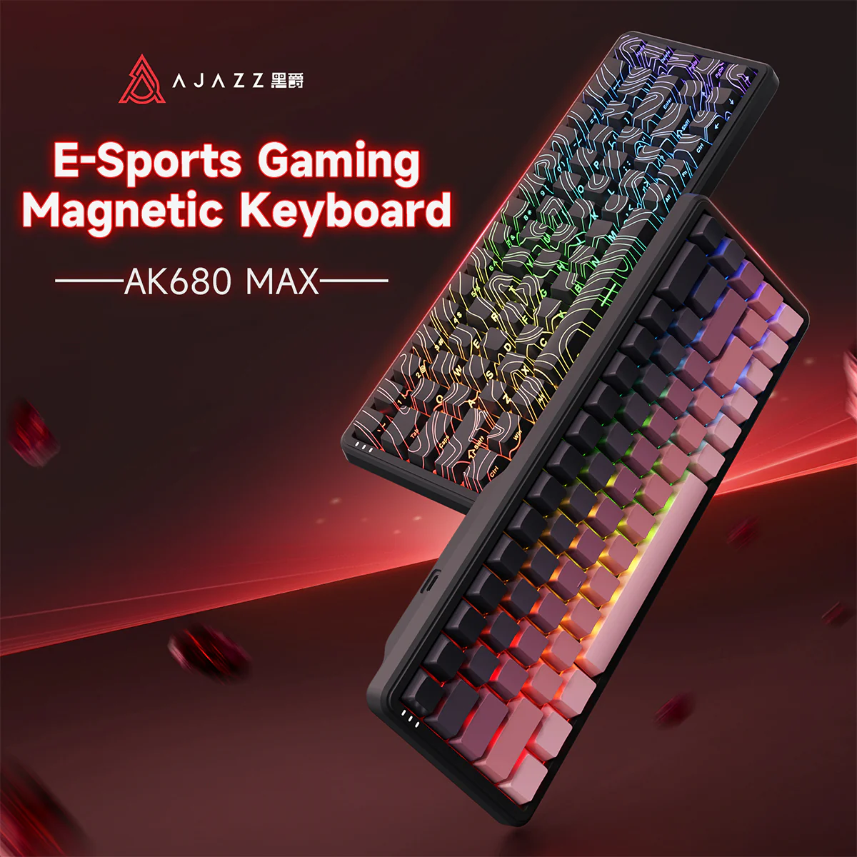AJAZZ AK680 MAX HE Wired Keyboard 8KHz return with RT Adjustable 0.01, Dual-drive for Gaming/E-sports and Web/APP - Image 5