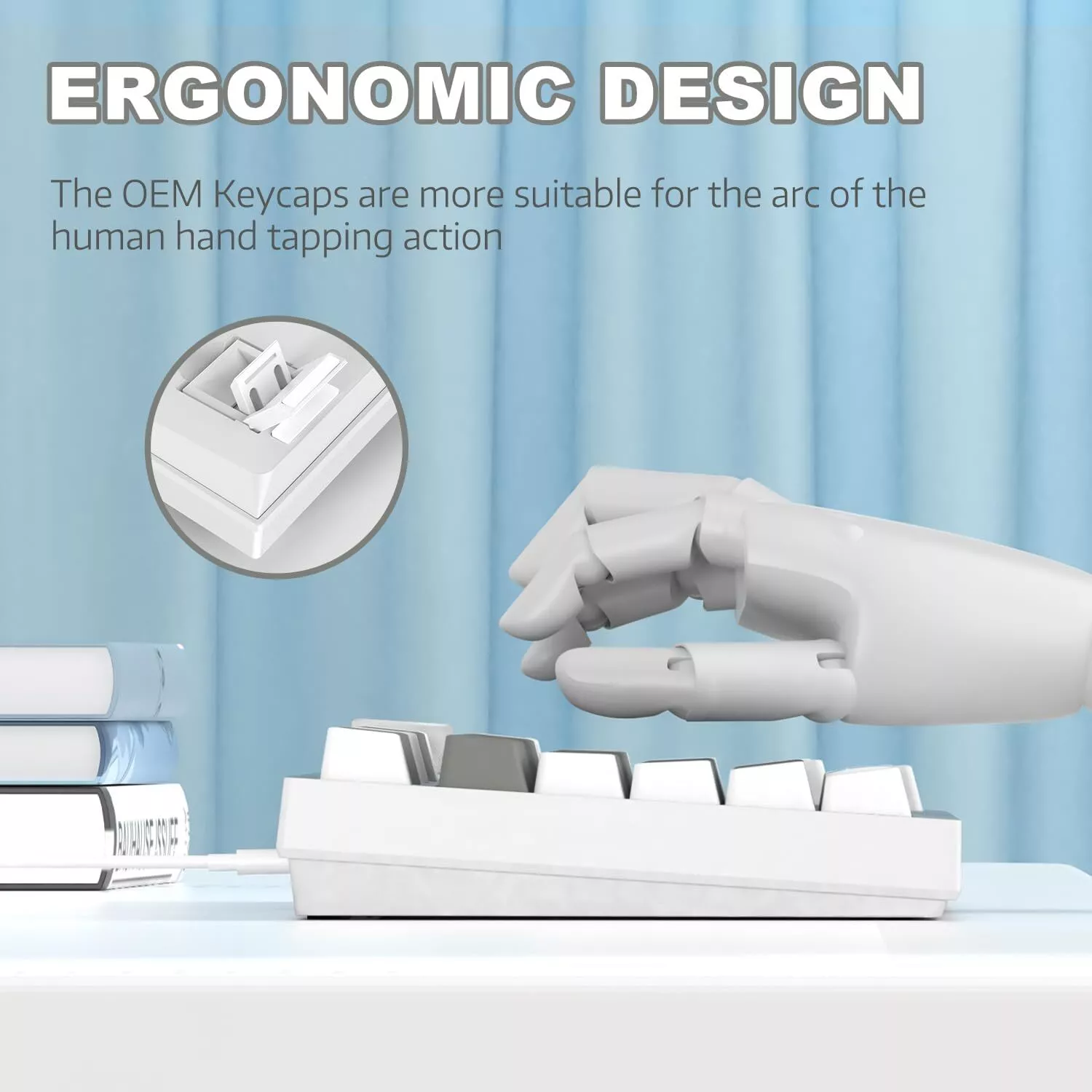 AJAZZ AK820 Mechanical Keyboard Hot Swapping 75% Layout with Knob Supprt win & Mac - Image 11