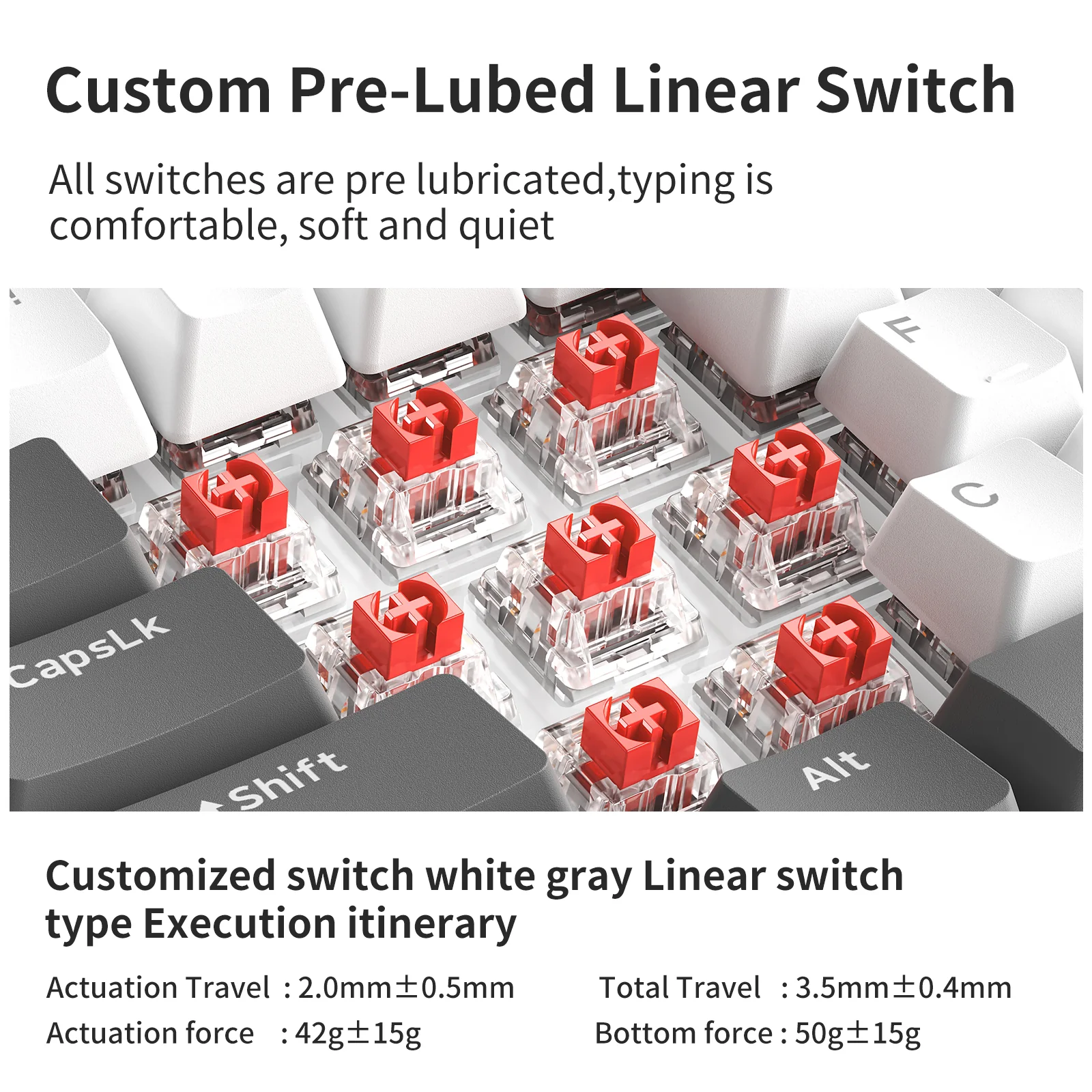 AJAZZ AK820 Mechanical Keyboard Hot Swapping 75% Layout with Knob Supprt win & Mac - Image 13