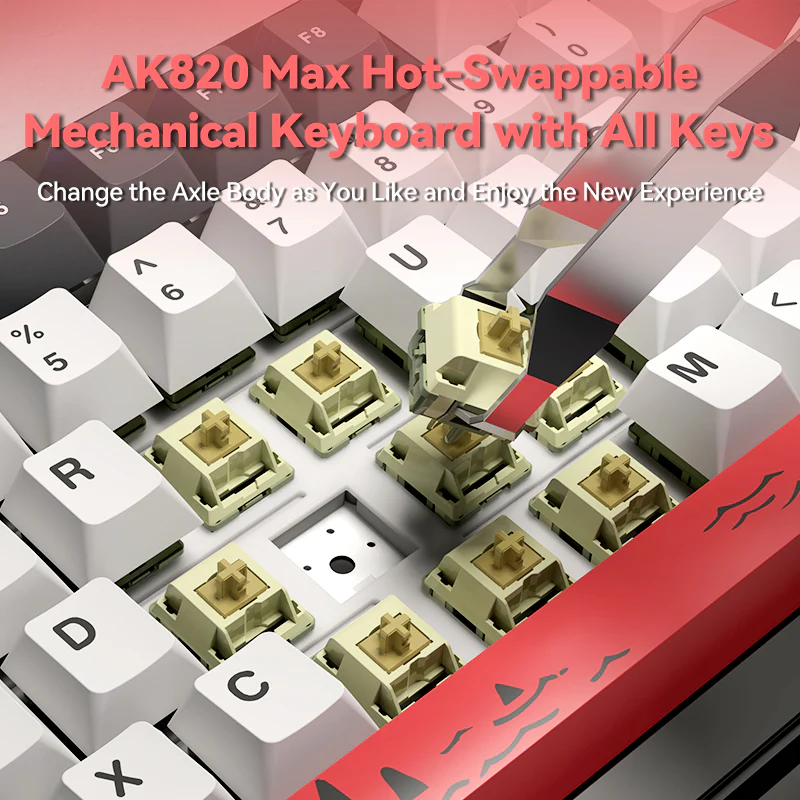 AJAZZ AK820 MAX PLUS The full range of mechanical keyboards -Tri-mode Bluetooth - Image 5