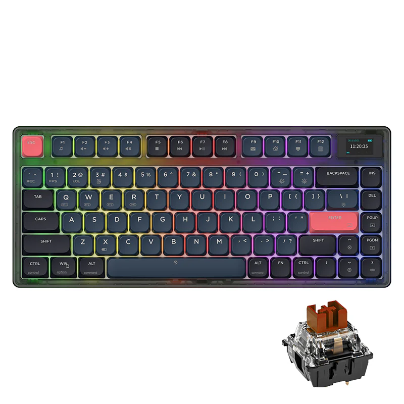 AJAZZ AK832 PRO Keyboard PBT Keycaps with High-Quality Material and Easy-to-read White Characters - Image 4