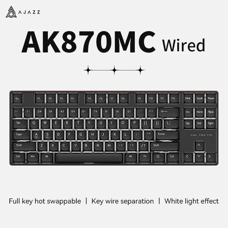 AJAZZ AK870 MC Keyboard 87-key layout Hot-swappable keys - Image 11