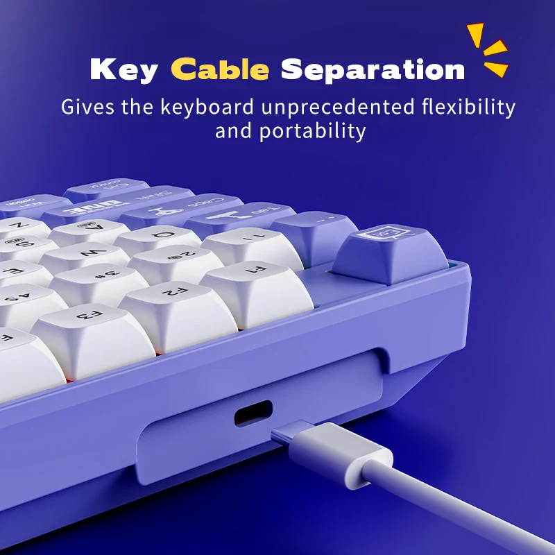 AJAZZ AK870 MC Keyboard 87-key layout Hot-swappable keys - Image 5