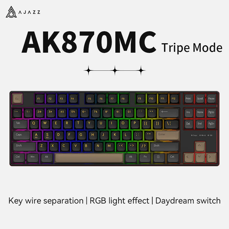 AJAZZ AK870 MC Keyboard 87-key layout Hot-swappable keys - Image 9