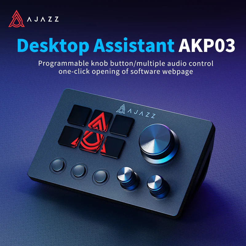 AJAZZ AKP03E Desk Controller Programmable knob button/multiple audio contro/one-click opening of software webpage - Image 5