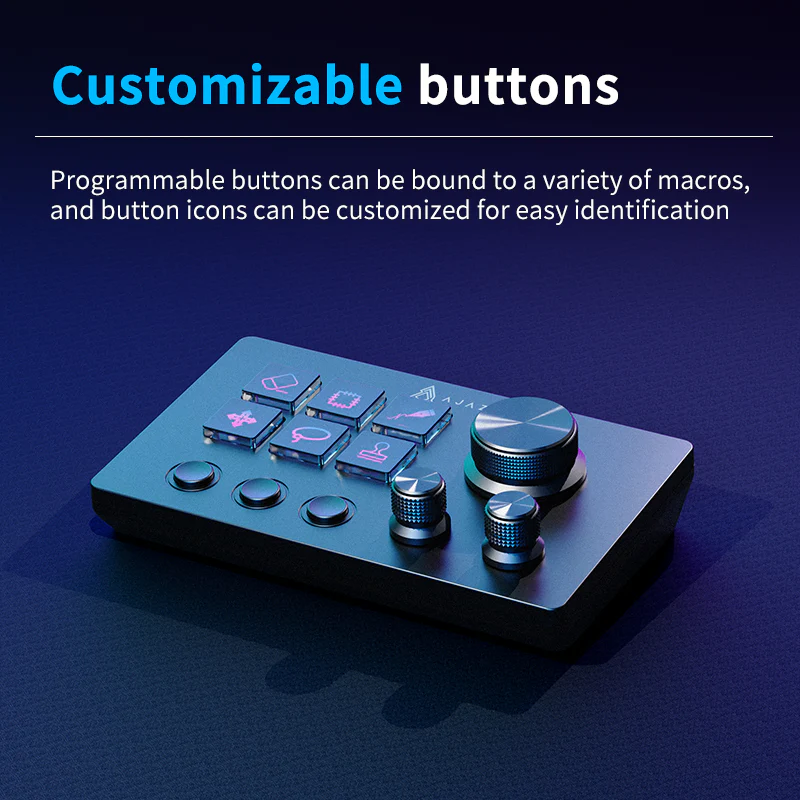 AJAZZ AKP03E Desk Controller Programmable knob button/multiple audio contro/one-click opening of software webpage - Image 6