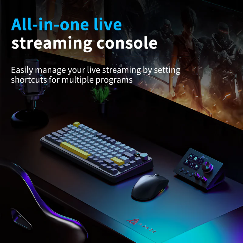 AJAZZ AKP03E Desk Controller Programmable knob button/multiple audio contro/one-click opening of software webpage - Image 9