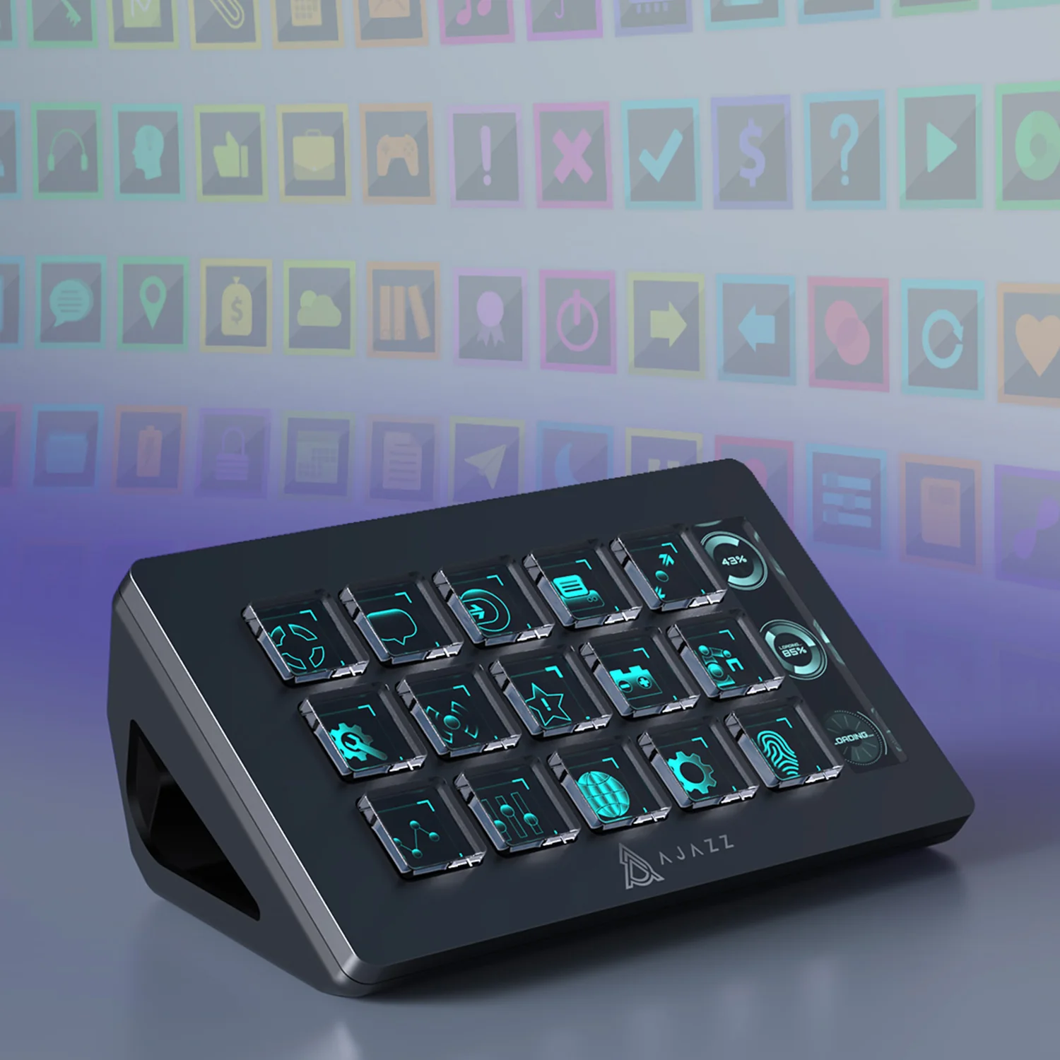 AJAZZ AKP153E Desktop Controller Console Panel With 15 Programmable Shortcut Keys, Detachable 40° Non-Slip Stand, Wired Connection, Compatible With Mac/Windows And Mainstream Live Streaming Software - Image 5