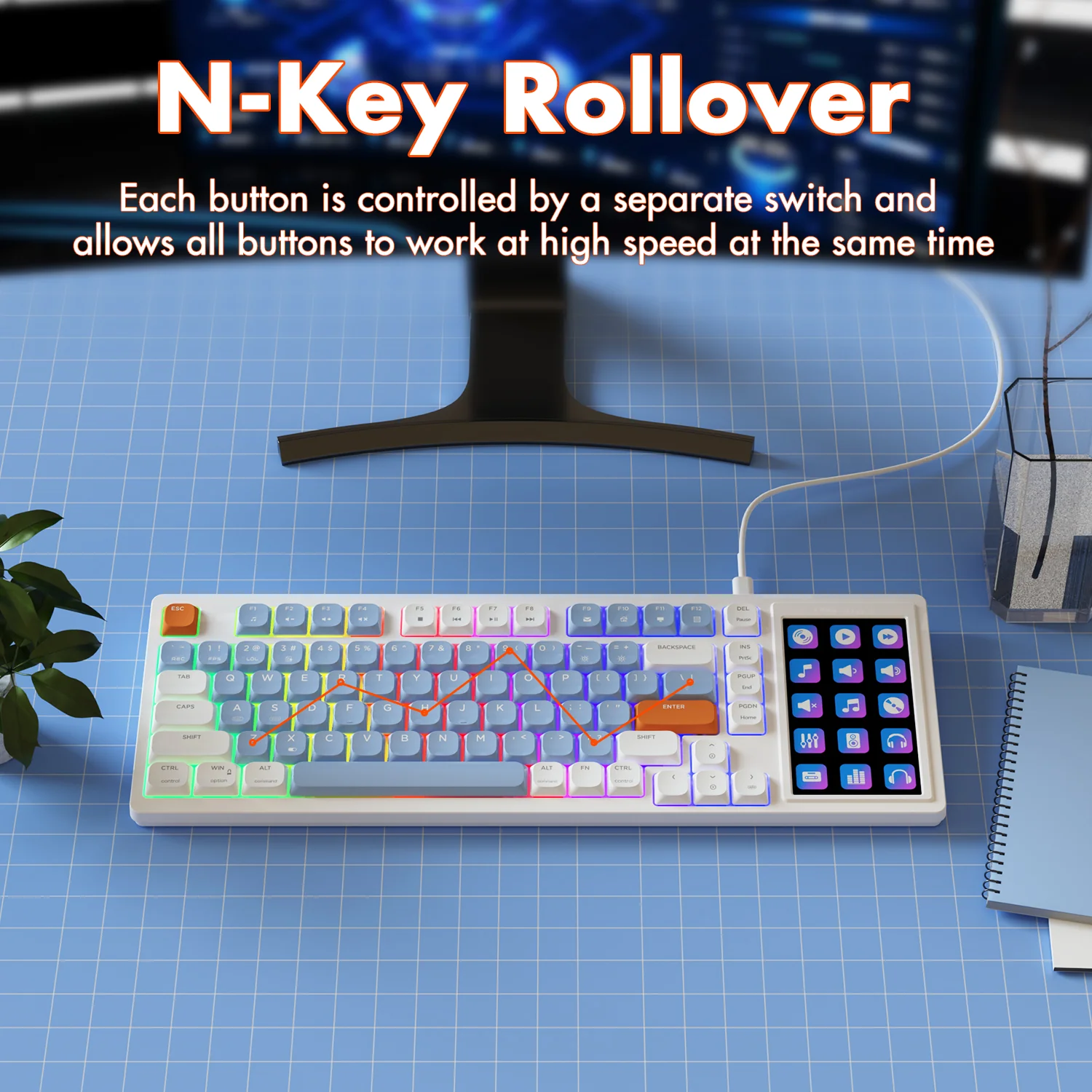 AJAZZ AKP815  Keyboard RGB Wired Version - Image 8