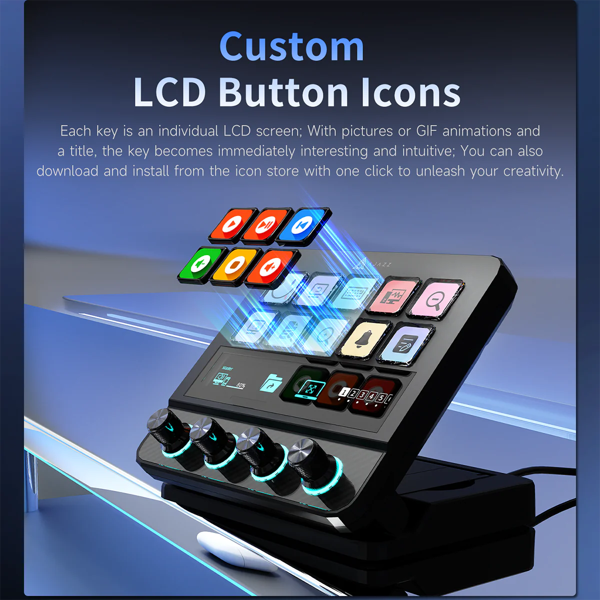 AJAZZ AKP05E PRO Visual Customization Console Custom LCD button icons - Image 6