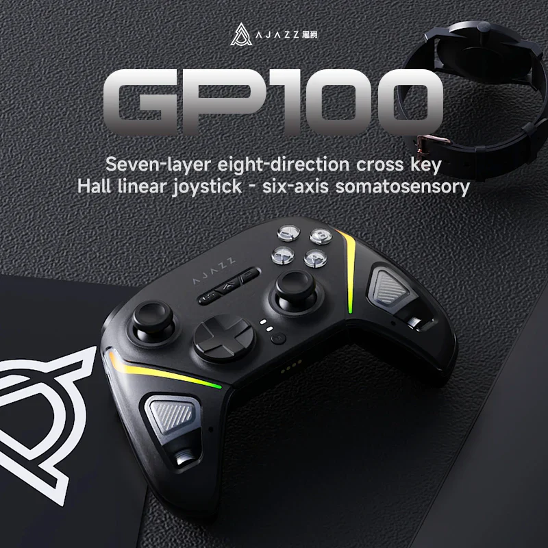 AJAZZ GP100 Wired/wireless Bluetooth Silent Conductive Silicone Button Gaming Mouse 1000mAh Suitable for PC, Switch, Android IOS - Image 4
