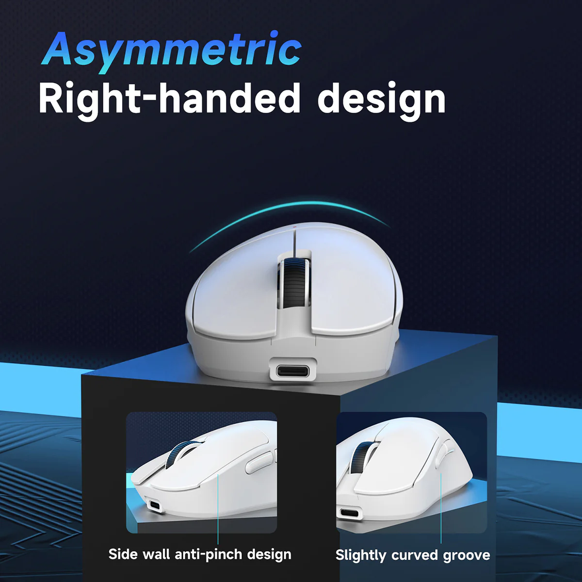 AJAZZ NJ08 Gaming Mouse mouseAll-round type Wired/2.4G Wireless/Bluetooth Type-C charging - Image 10