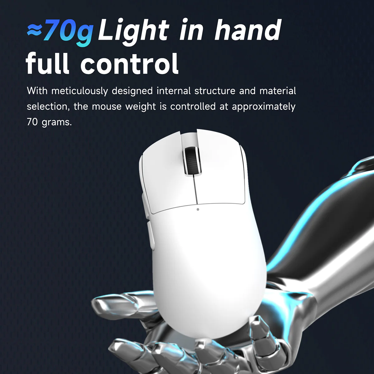 AJAZZ NJ08 Gaming Mouse mouseAll-round type Wired/2.4G Wireless/Bluetooth Type-C charging - Image 9