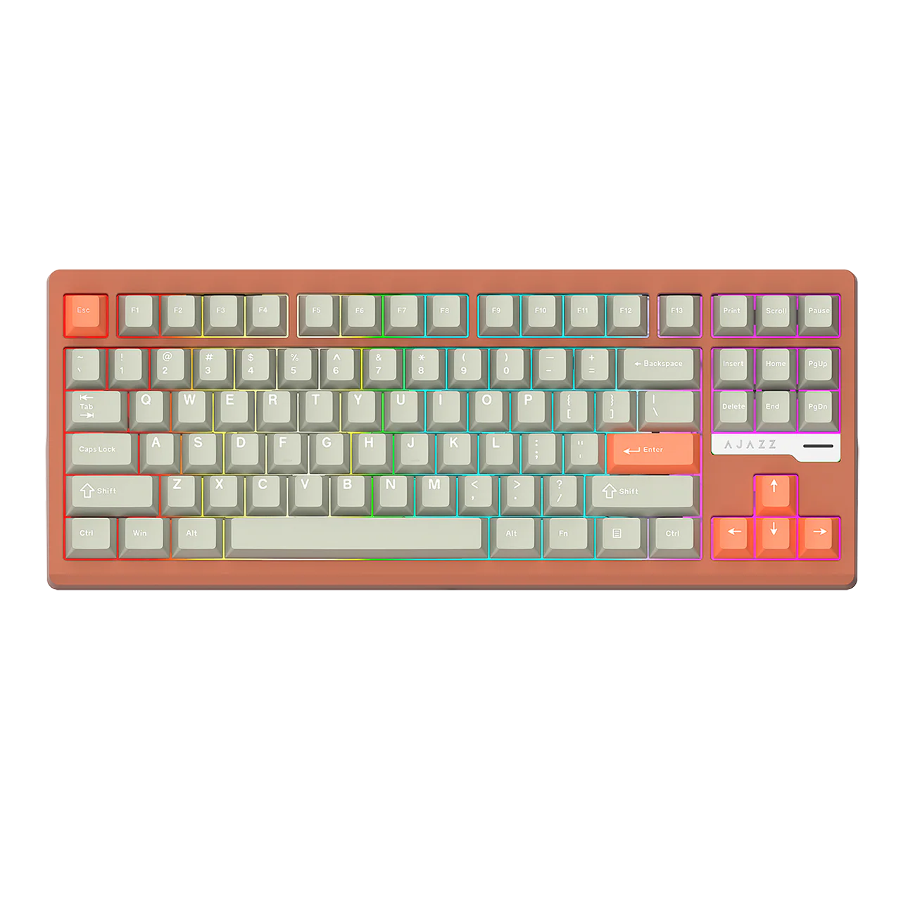 AJAZZ QS87 Aluminum Alloy Retro Mechanical Series Keyboard Three-mode - Image 24