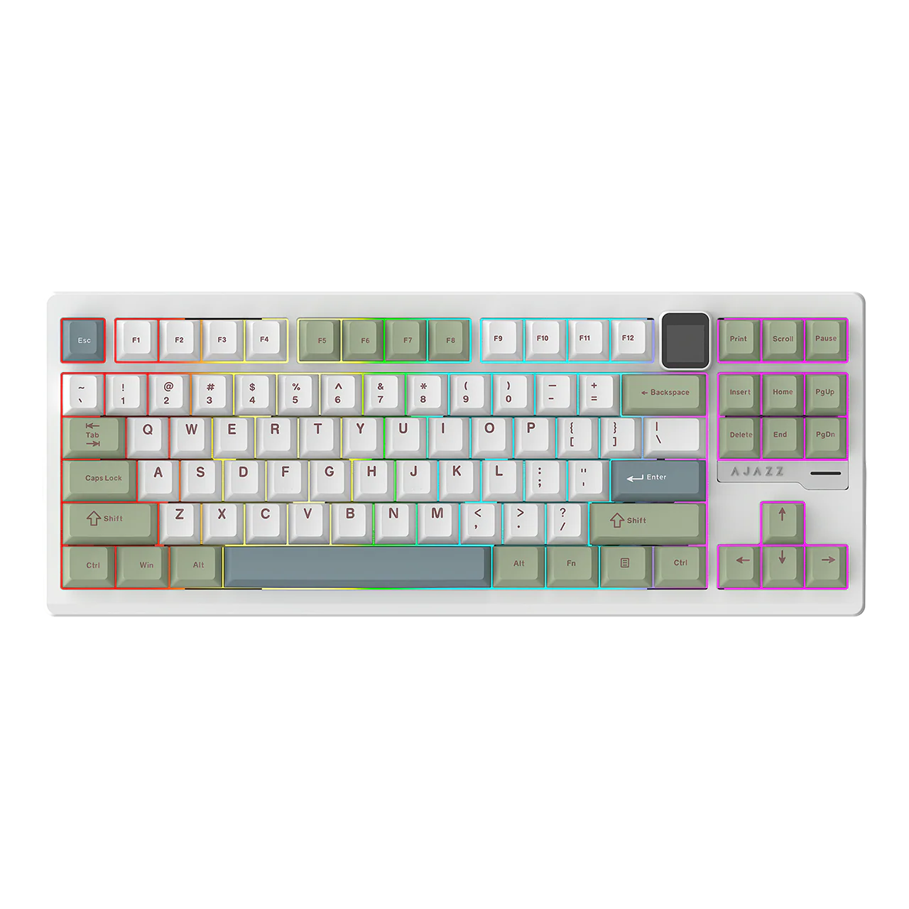 AJAZZ QS87 Aluminum Alloy Retro Mechanical Series Keyboard Three-mode - Image 26
