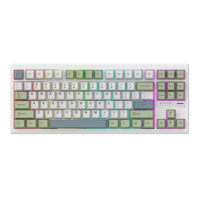 AJAZZ QS87 Aluminum Alloy Retro Mechanical Series Keyboard Three-mode - Image 28