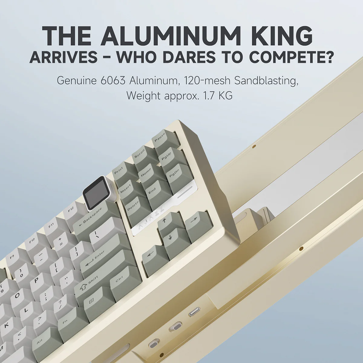 AJAZZ QS87 Aluminum Alloy Retro Mechanical Series Keyboard Three-mode - Image 4