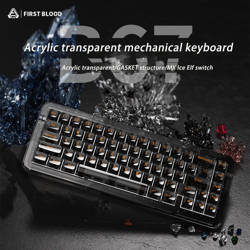 Firstblood B67 65% Gasket Hotswap Mechanical Keyboard Tri-mode wired/2.4G/Bluetooth - Image 4