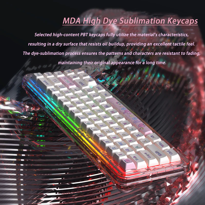 Firstblood B67 65% Gasket Hotswap Mechanical Keyboard Tri-mode wired/2.4G/Bluetooth - Image 6